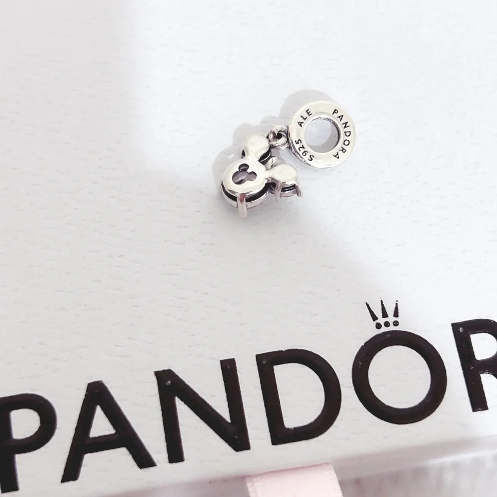 PANDORA Disney Minnie Mouse Silhouette Christmas Dangle Charm w/box - Picture 8 of 10